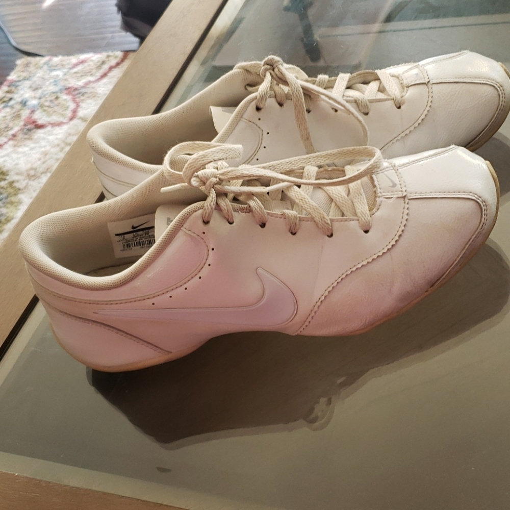 White Nike cheer shoes